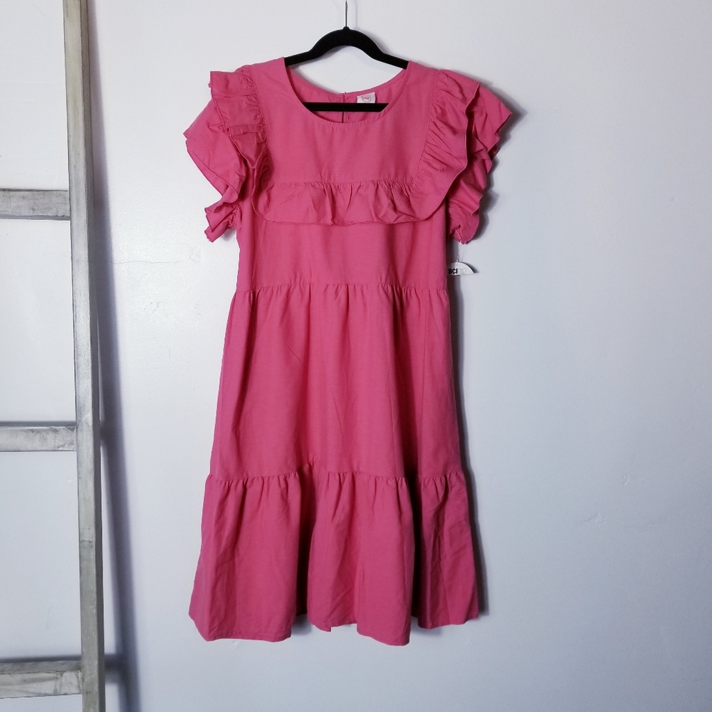 NWT WONDER NATION PINKISH RED GIRL'S DRESS SIZE XL
